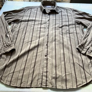 Cerruti 1881 Mens 100% Cotton Oversized Shirt Size 2XL green brown  - Picture 1 of 9