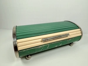 Park Sherman Green & Cream roll-top box portasigarette in metallo, - Foto 1 di 16