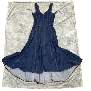 Mono vaquero Tractr XS midi para mujer escote corazón vaquera alta - Imagen 1 de 11