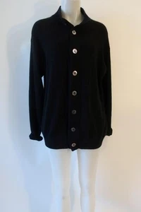 Mens Cruciani Black Cardigan Button Down Sweater 50 EUR/XL - Picture 1 of 12