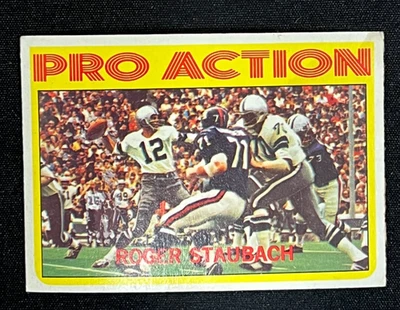 Roger Staubach 1972 Topps #122 en acción - EX Foto 1 de 4