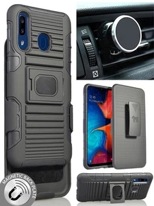 Noir Étui Robuste + Clip Ceinture + Magnétique Support pour Voiture pour - Photo 1 sur 11