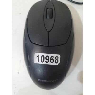 Q-Connect KF04368 Scroll Wheel Optical Mouse Black Wired USB 2.0 3-Buttons - Image 1 of 4