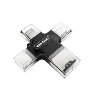 Ven-Dens 4 In 1 Mini USB OTG To USB 2.0 USB C microSD microSDXC TF Memory Card - Picture 1 of 7