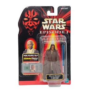 Figura Star Wars Mace Windu con sable de luz azul y capa Jedi 1998 Hasbro - Imagen 1 de 6