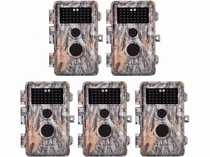 5-Pack 32MP 1296P Game Trail Camera Night Vision Waterproof No Glow Hunting Cam - Picture 1 of 8