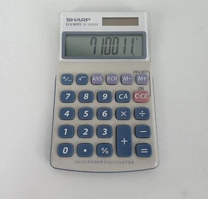 SHARP Elsimate EL-240SA Calculator Twin Power Solar and Battery - Picture 1 of 6