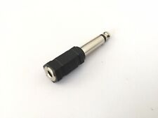 1/4" 6.35mm  Mono Plug to 1/8" 3.5mm Stereo Jack Female Audio Converter Adapter