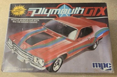 Vintage SEALED! MPC 1974 Plymouth GTX Muscle Car Model Kit in 1/25 - 1983 Issue - Image 1 of 4