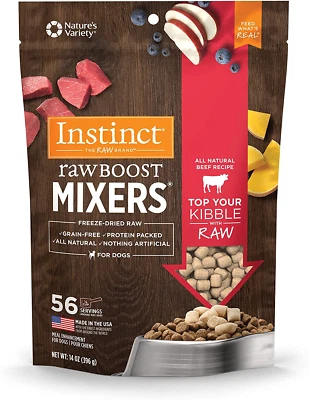 Mezcladores Instinct Raw Boost liofilizados crudos para perros, congelación sin granos Foto 1 de 4