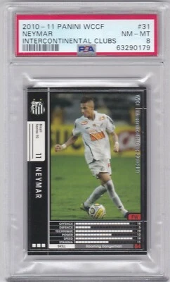 PSA8 2010-11 PANINI WCCF #31 NEYMAR RC ROOKIE - Image 1 of 2