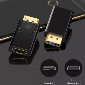 Display Port DP Stecker auf HDMI Buchse Adapter Konverter für 4K HD 1080P HDTV PC - Bild 1 von 15