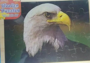 Puzzle in legno I Love America Great American Eagle 25 pezzi dai 3 anni in su - Foto 1 di 4