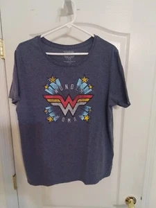 WONDER WOMAN T-Shirt Gray Short Sleeve Womens 2xl - Picture 1 of 7