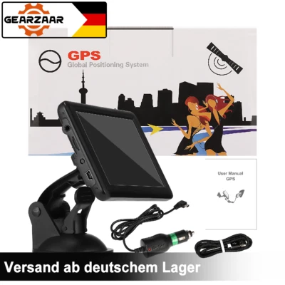 5''/7''/9'' Zoll LKW PKW KFZ GPS Navi Auto Navigationsgerät Navigation EU Neu - Bild 1 von 4