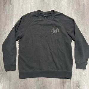 Brixton MFG Co Medium Gray Pullover Crewneck Sweater - Picture 1 of 6