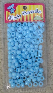 NEW sky blue braiding hair beads 1 pack -has over 120 beads - Picture 1 of 1