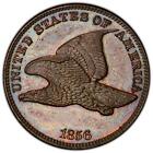 1856 1C Snow-1b, Copper. Flying Eagle Cent PCGS PR64BN (PHOTO SEAL & CAC)