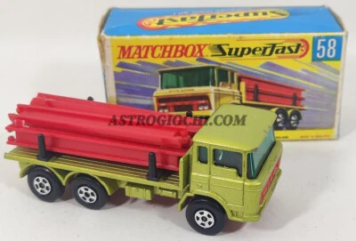 MATCHBOX SUPERFAST LESNEY DAF GIRDER TRUCK 58 VINTAGE 1968 DIECAST IN BOX - Immagine 1 di 4