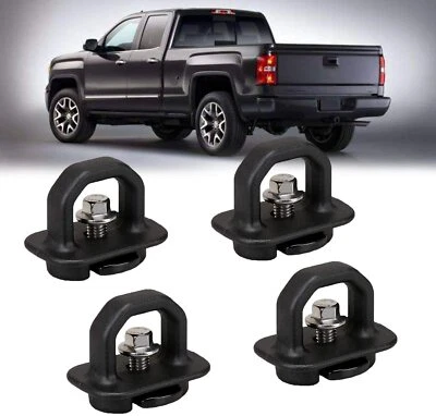 4PC Tie Down Anchor Truck Bed Side Wall Anchors for Pickup GMC Chevy Truck Cargo - Image 1 of 4