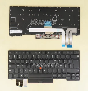 Nuovo per Lenovo Thinkpad T480s T490 T495 P43s tastiera senza tastiera belga retroilluminata - Foto 1 di 2