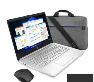 HP Laptop 14s with HP 150 mouse & Prelude 15.6 Bag - Intel Core i3 - 128GB SSD - Picture 1 of 6