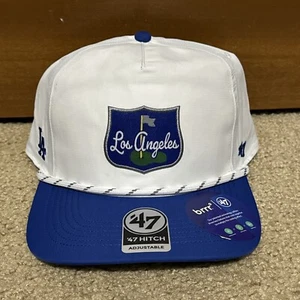 Los Angeles Dodgers ‘47 Brand White Script Hitch Rope Adjustable Snapback Hat - Picture 1 of 7
