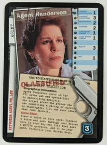 Agent Henderson X-Files TCG CCG Promo Card Game PR96-0006 FBI Law - Picture 1 of 2