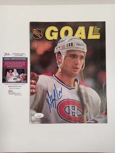 Stephane Richer NHL Montreal Canadiens Signed Goal Magazine JSA ** # - Picture 1 of 4