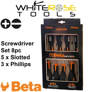 Set cacciaviti Beta EvoX 8 pezzi Phillips a fessura PH SL 1203E/D8P serie 1203 - Foto 1 di 5