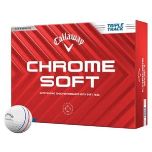 Callaway Chrome Soft Triple Track Golf Balls 1 Dozen White NEW - Picture 1 of 4