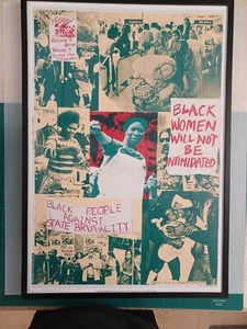 See Red Women's Workshop 'Black Women Will Not Be Intimidated' Framed Poster - Picture 1 of 2
