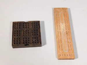 Wooden Sudoku Classic Brain Teaser Game w/ Wooden Cribbage Board Game - Picture 1 of 8