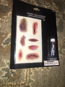 Vampire Pirate Blood Tattoos Makeup Kit, Theater Face Paint - Picture 1 of 4