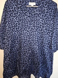 Free Assembly Shirt 2XL Blue Print Button Down Short Sleeve Shirt - Picture 1 of 3