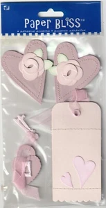 Pegatinas vintage de papel Bliss CORAZONES y medallón tema boda 98888 ¡Envío rápido GRATIS! - Imagen 1 de 1