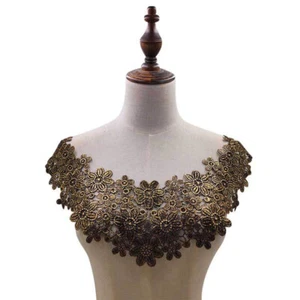 Lace Embroidered Applique Collar Trim Flower Neckline Scrapbooking Sewing NEW/US - Picture 1 of 43