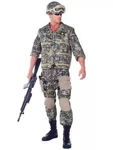 US Army Ranger Deluxe Soldier Military Uniform Navy Combat Men Costume Plus 2XL - Picture 1 of 1