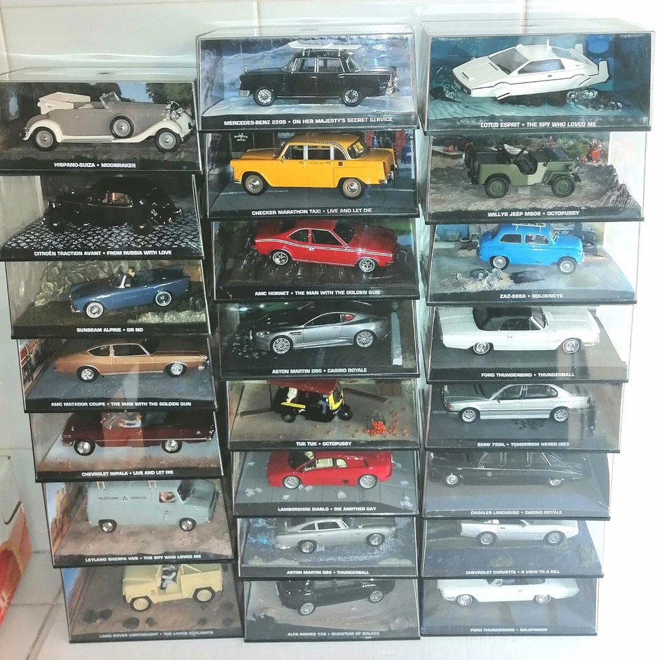 AUTOMODELLI JAMES BOND 007 VARI MODELLI 1/43 MENU' A TENDINA - Immagine 1 di 1