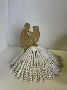 Wedding napkin holder 9” tall golden color - Picture 1 of 4