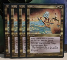 4 x Fiery Justice - MTG - Ice Age - English Magic the Gathering NM-/NM