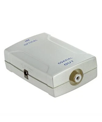 Toslink Optical SPDIF to RCA Coax/Coaxial Digital Audio Single Converter Adapter - Image 1 of 3