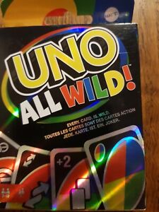 Mattel Games UNO All Wild Kartenspiel Familienspiel Joker unberechenbare Version
