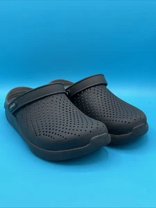 Crocs Unisex Literide Zoccoli Sandalo Slip On Uomo 7 Donna 9 Nero Grigio - Foto 1 di 9