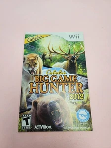 (Manual Only) Cabela's Big Game Hunter 2012 - Nintendo Wii - Picture 1 of 2