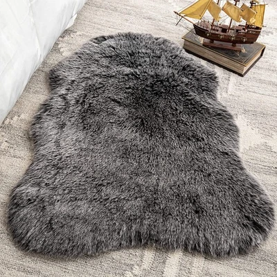 Faux Fur Rug, Fluffy Soft Faux Fox Fur Area Rugs for Bedroom Livingroom Kids ... - Image 1 of 4
