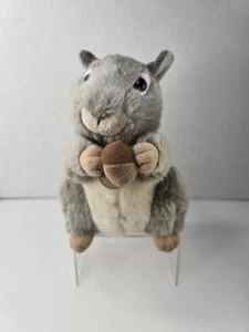 Miyoni by Aurora Gray Squirrel With Nut Plush 8" Stuffed Animal Toy - Picture 1 of 11