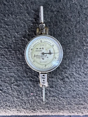 Interapid 312 B-2 .0005" .060" Dial Test Indicator Jeweled Switzerland - Image 1 of 4