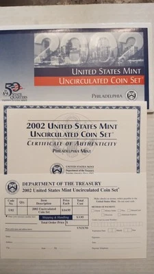 2002 United States Mint Uncirculated Coin Set P&D 20 Coin OGP - Image 1 of 4