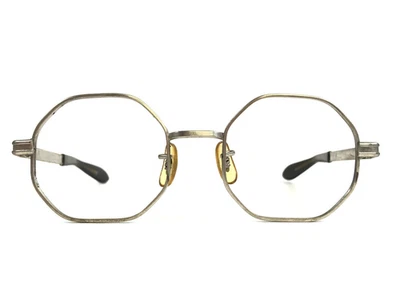 Vintage Tart Optical Eyeglasses Frames USA 5 1/2 Silver Round Octagon 46-20-132 - Image 1 of 4